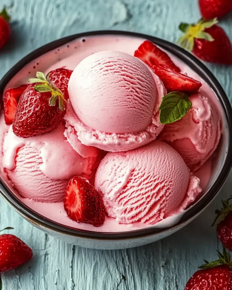 Gelato alla fragola cremoso