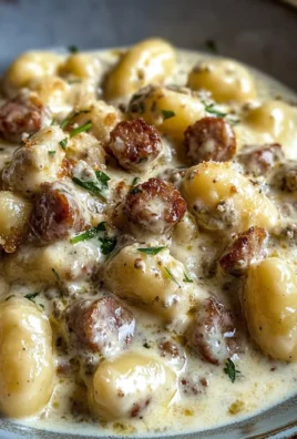 Gnocchi con gorgonzola e salsiccia