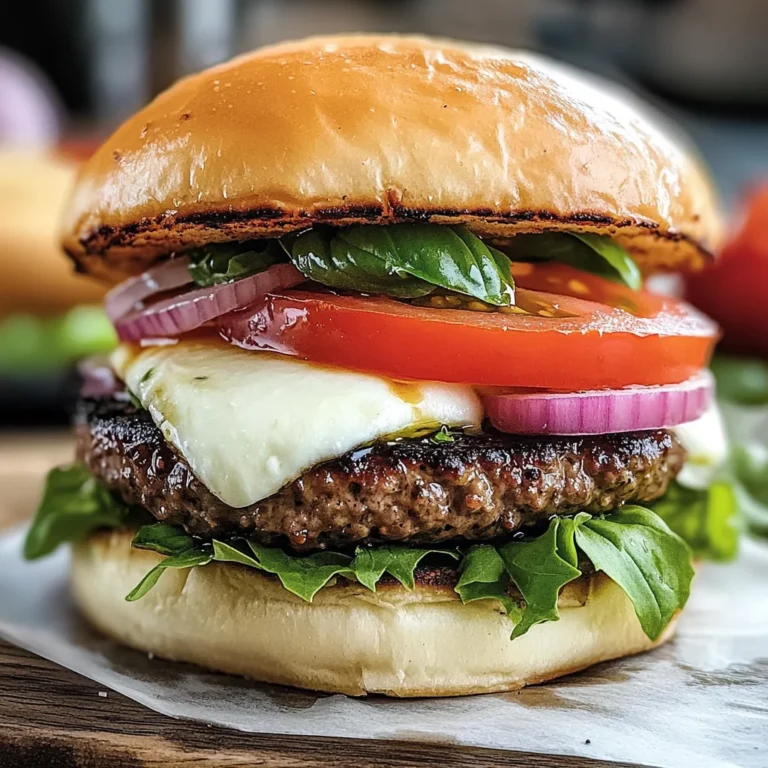 Hamburger di mozzarella e basilico