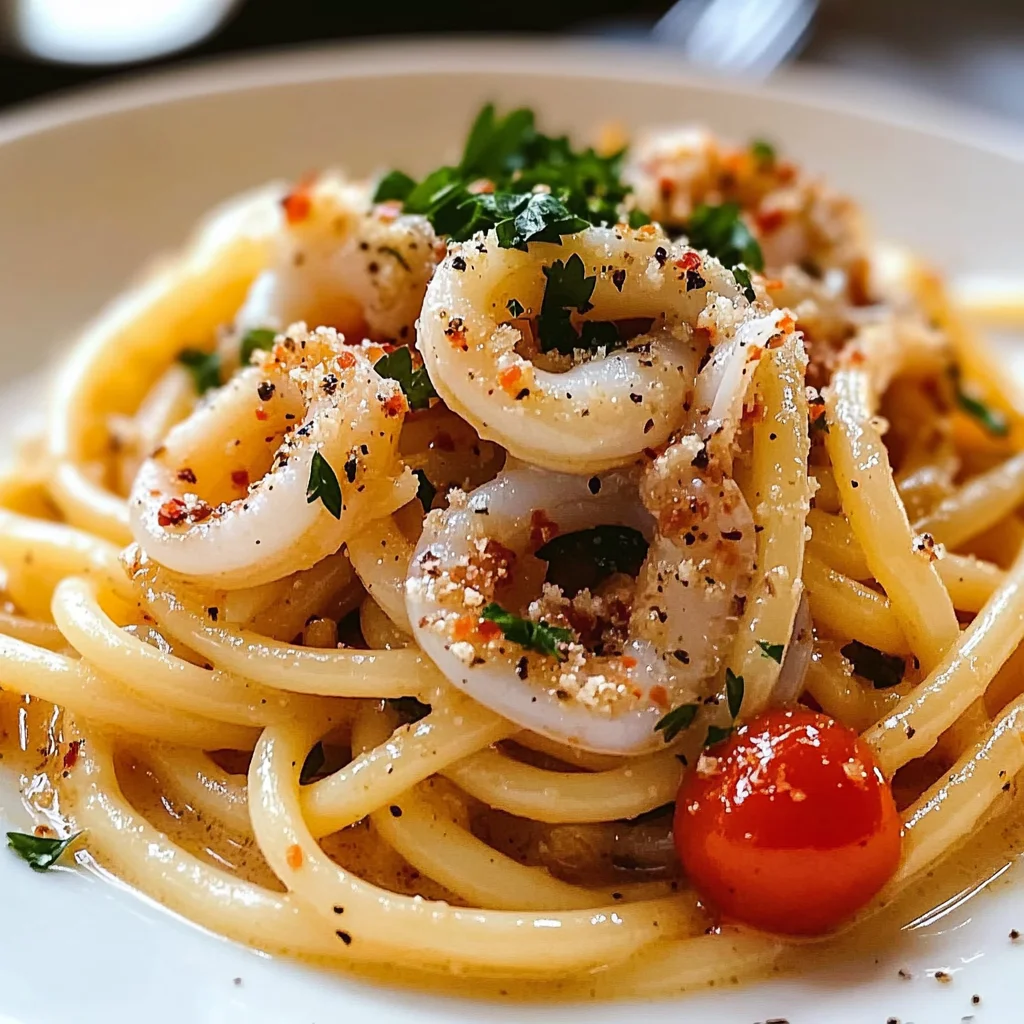 Linguine di Gragnano e calamaretti