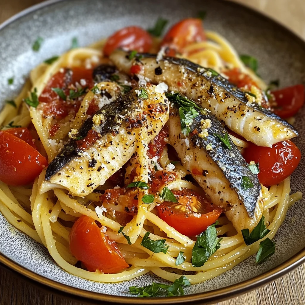 Pasta con sgombro fresco