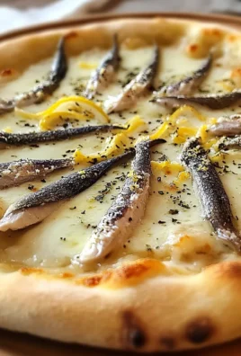 Pizza bianca con alici