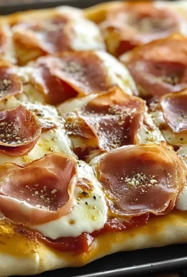 Pizza con prosciutto e mozzarella