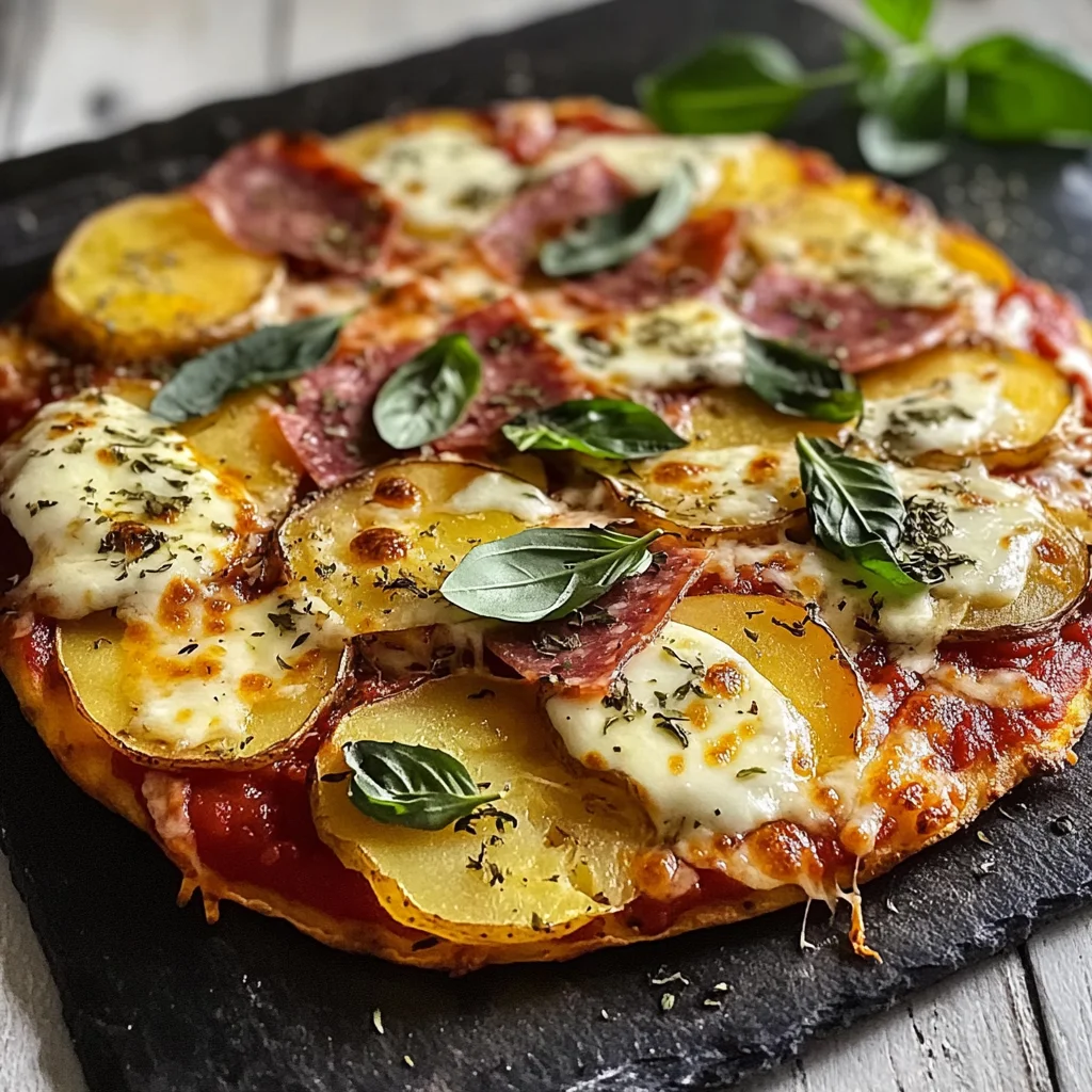 Pizza di patate gustosa