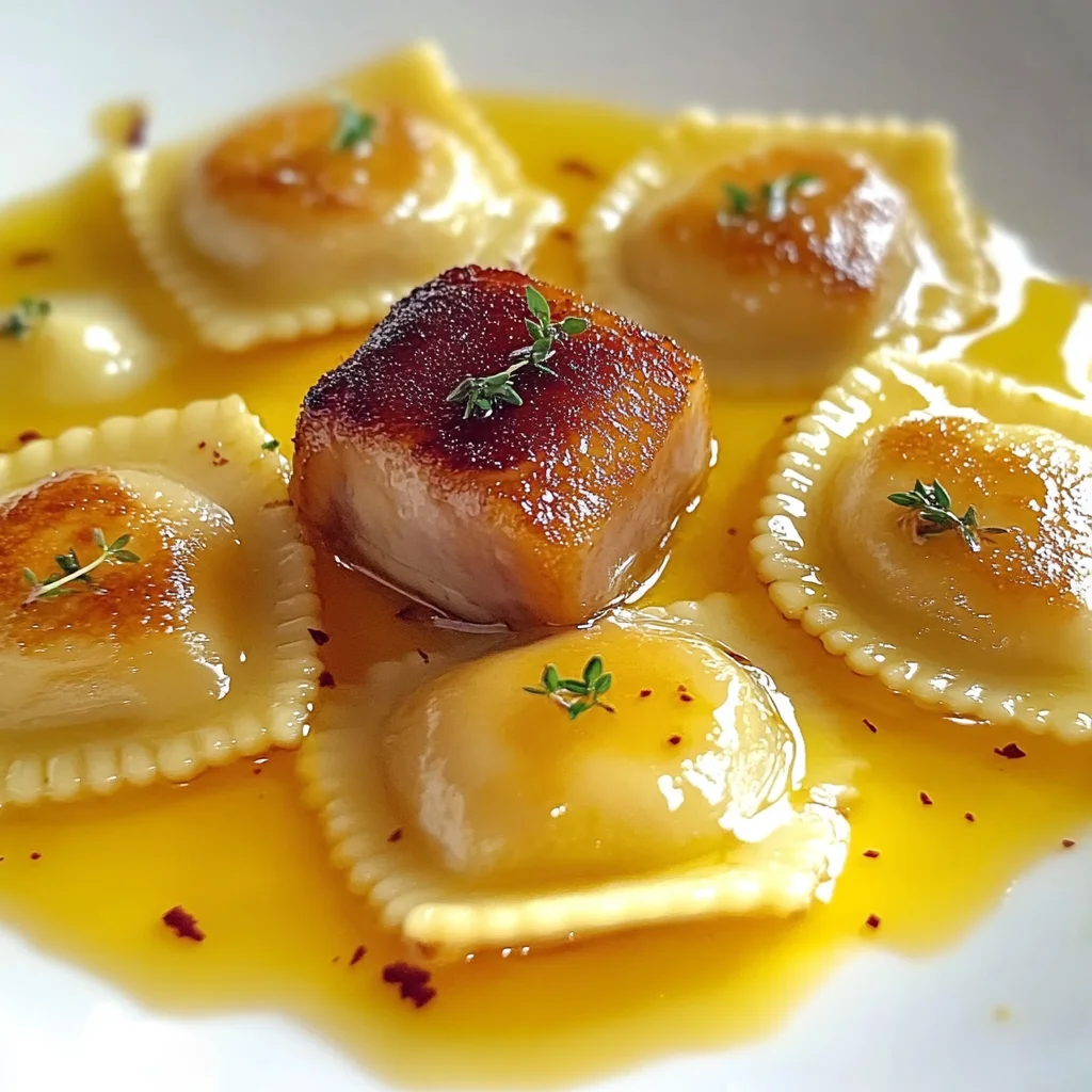 Ravioli di mascarpone e foie gras
