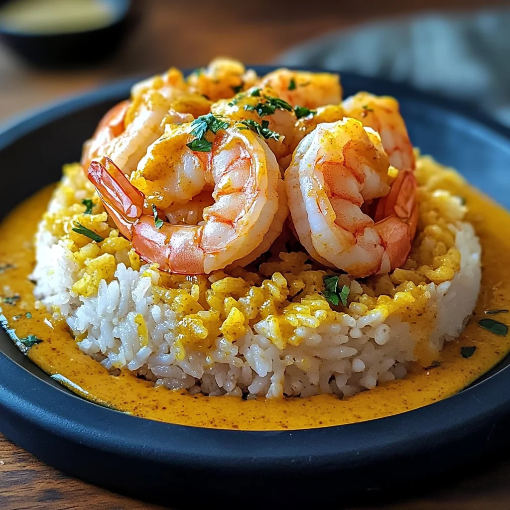 Riso al curry con gamberi