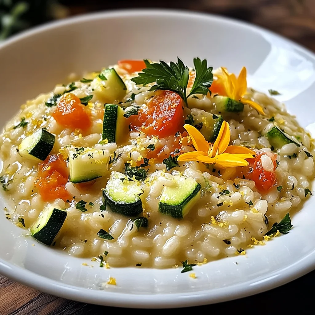 Risotto con zucchine e pomodoro