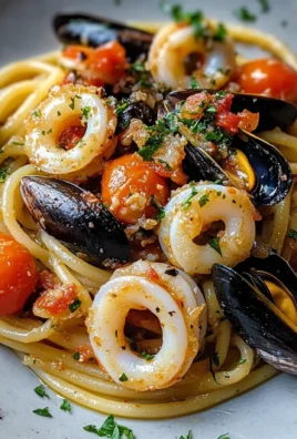 Spaghettone con cozze e calamari