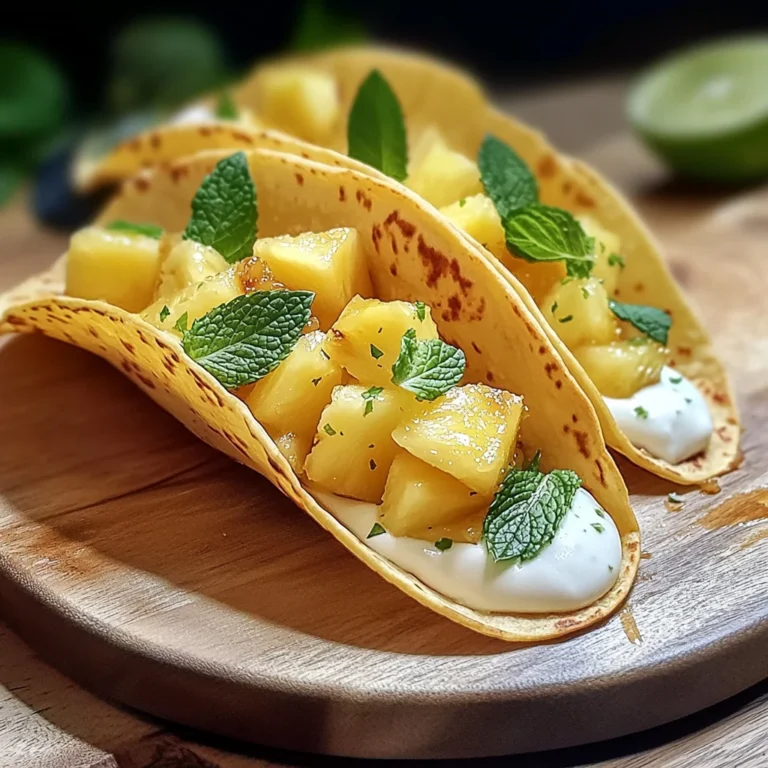 Tacos dolci con lime e ananas