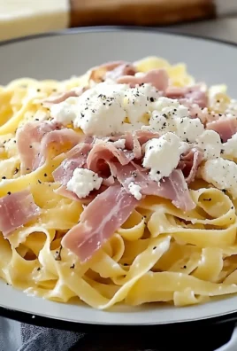 Tagliatelle prosciutto e mozzarella