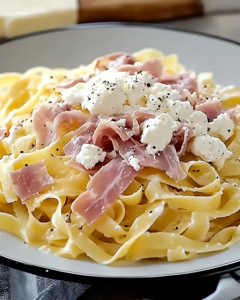 Tagliatelle prosciutto e mozzarella