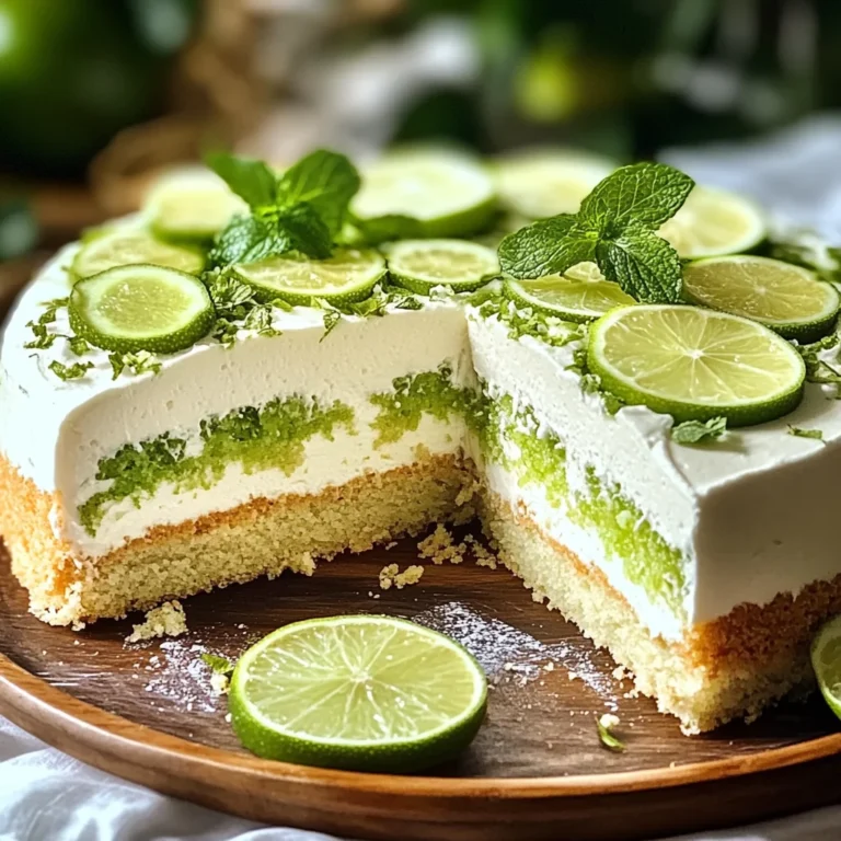 Torta mojito fresca al lime