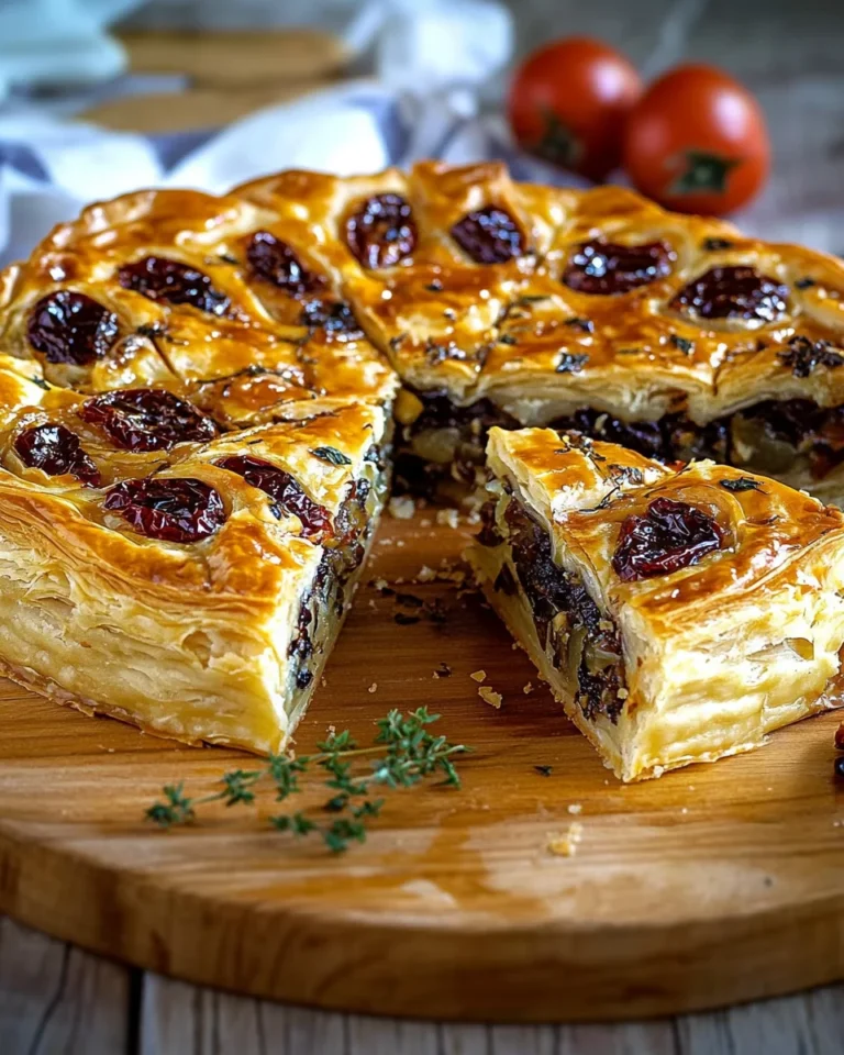 Torta salata con pomodori secchi