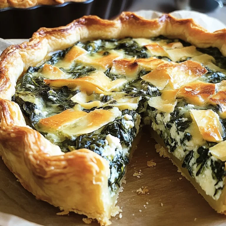 Torta salata con ricotta e spinaci