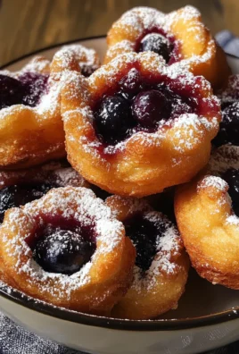 Vaschette fritte con mirtilli