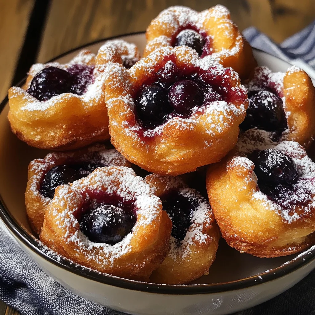Vaschette fritte con mirtilli
