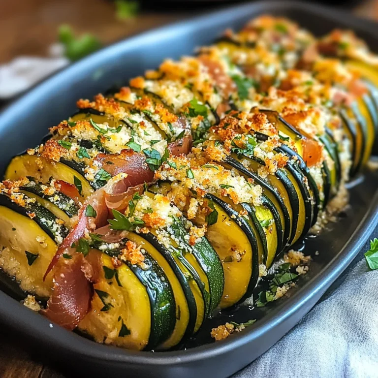 Zucchine Hasselback con prosciutto