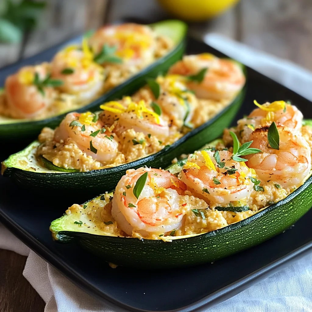 Zucchine ripiene con gamberetti
