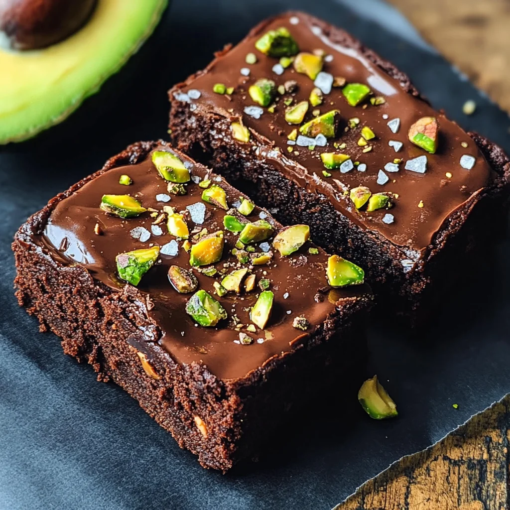 Brownie cioccolato avocado pistacchi