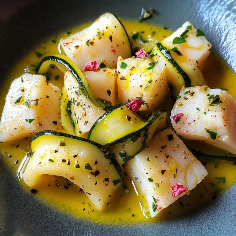 Calamarata zucchine merluzzo pepe rosa