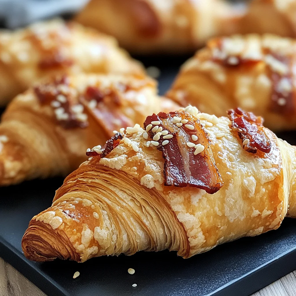 Croissant al bacon e Grana