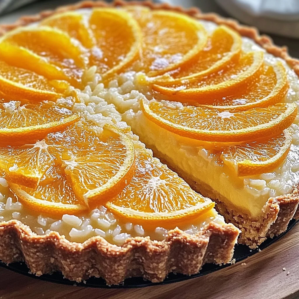 Crostata crema riso vaniglia agrumi