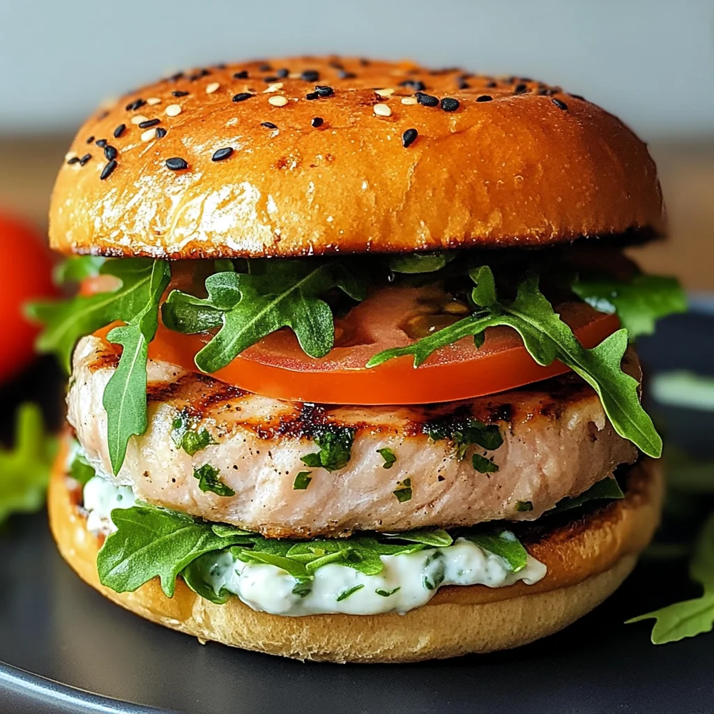 Hamburger di tonno fresco