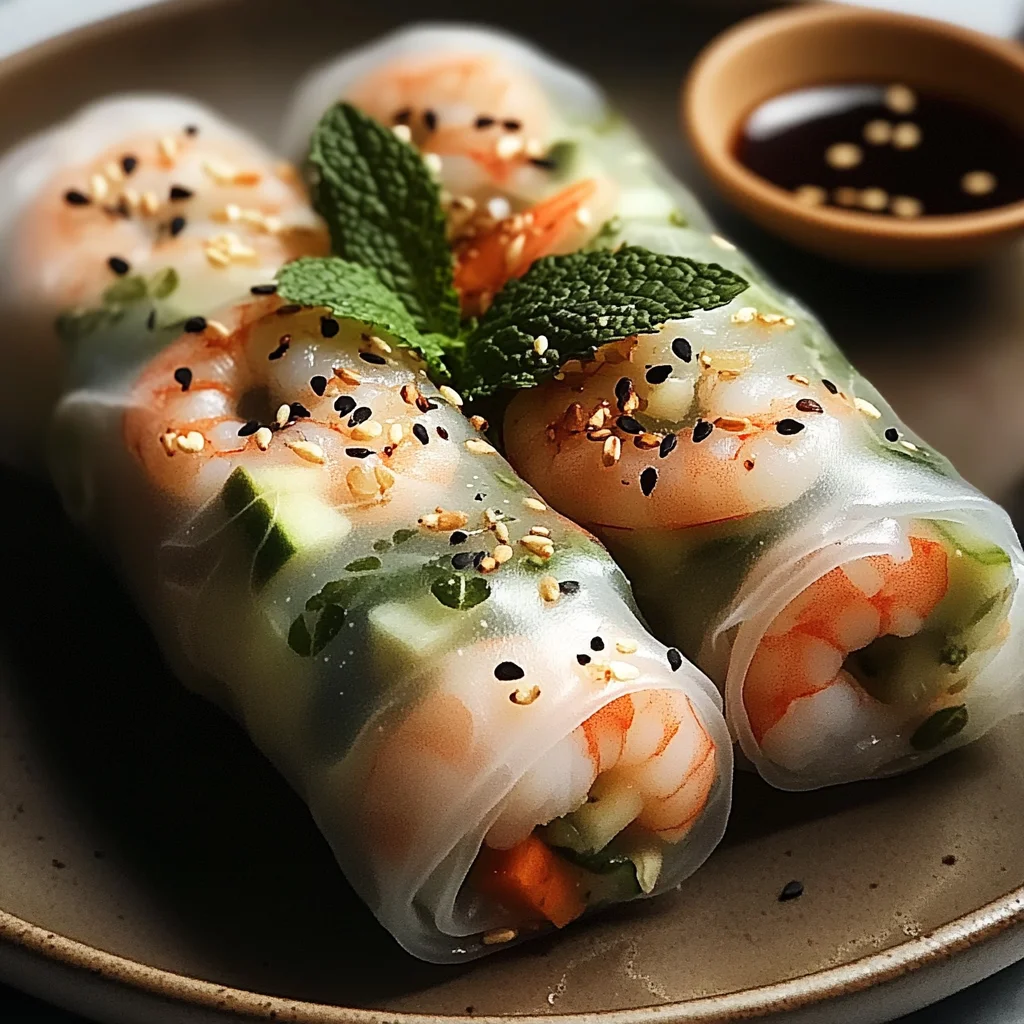 Involtini vietnamiti con gamberi