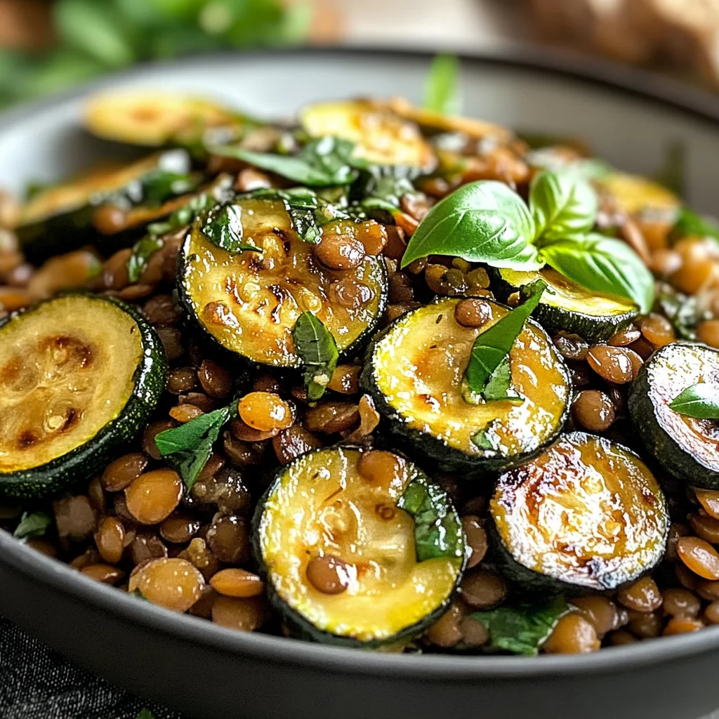 Lenticchie e zucchine al basilico