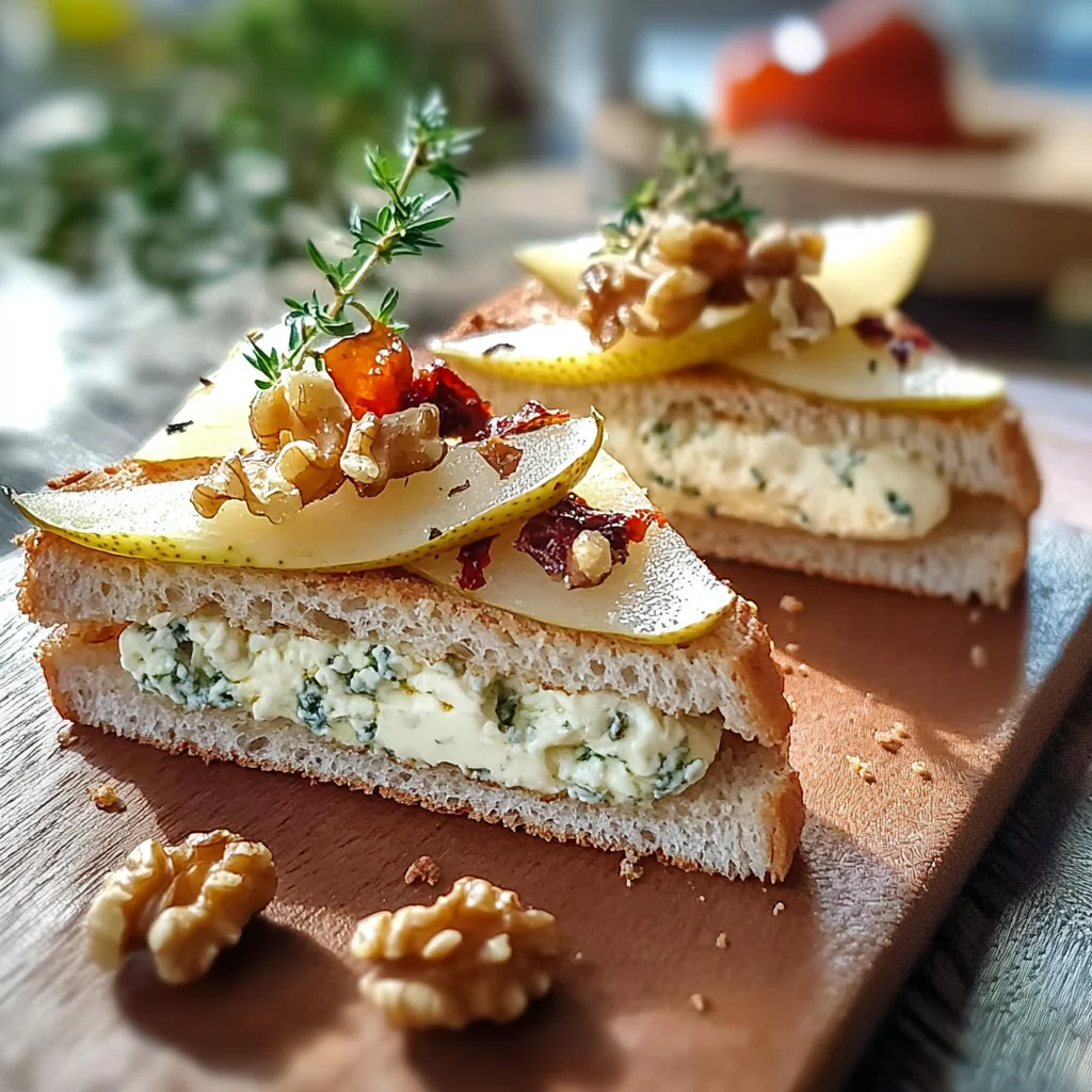 Mini sandwich gorgonzola pere