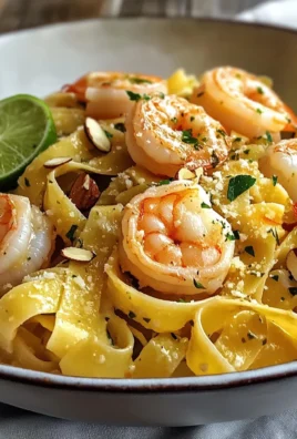 Pappardelle con gamberi e lime