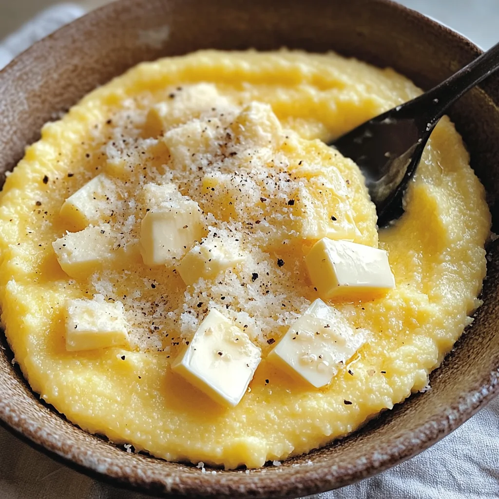Polenta cremosa con formaggi misti