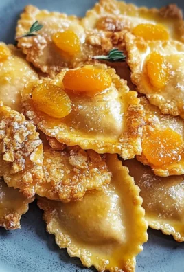 Ravioli con albicocche e mais