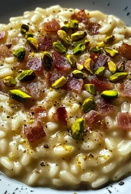 Risotto al pistacchio e pancetta