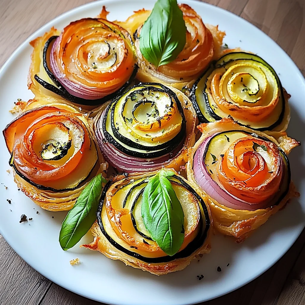 Rose al formaggio con verdure