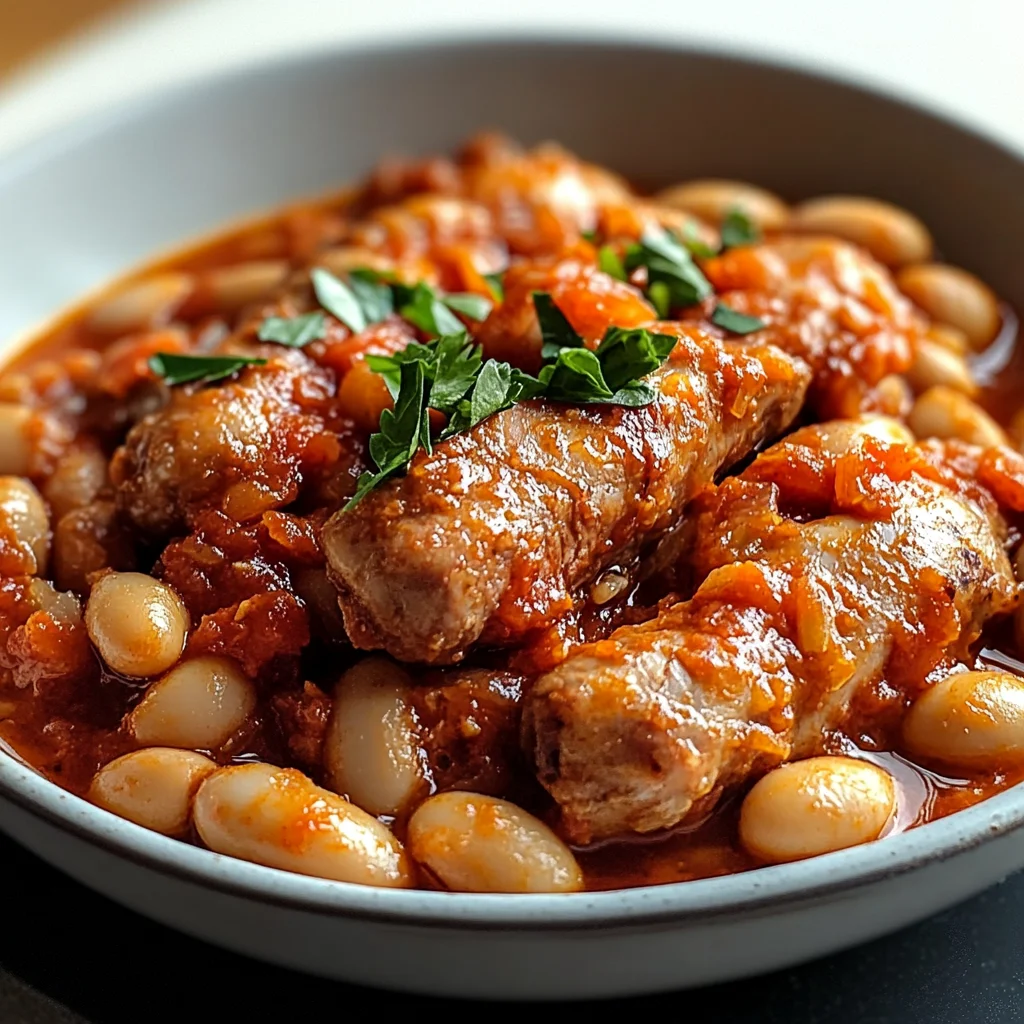 Salsiccia e fagioli tradizionale