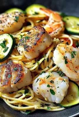 Spaghetti con pesce e zucchine