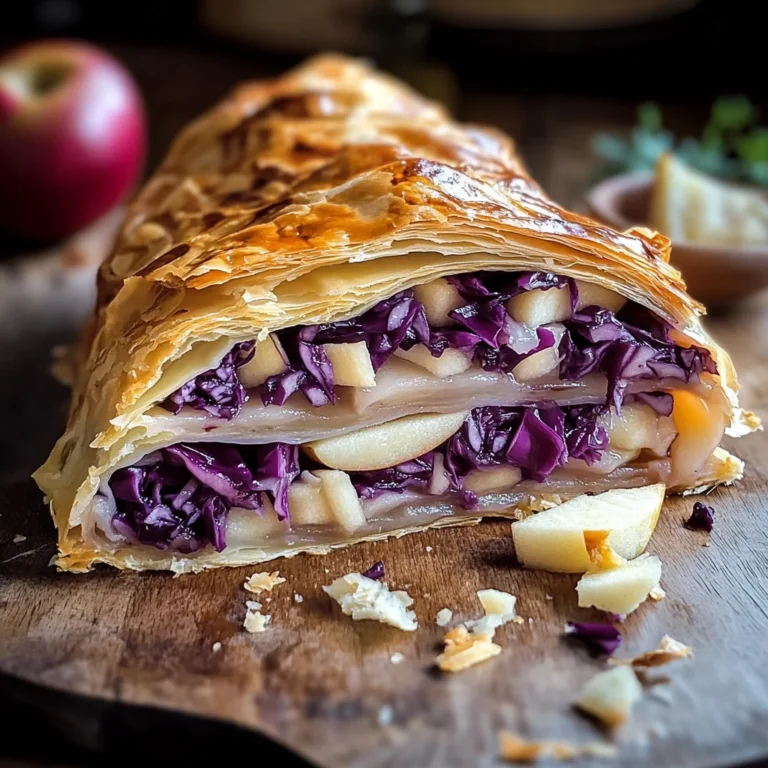 Strudel cavolo viola e mele