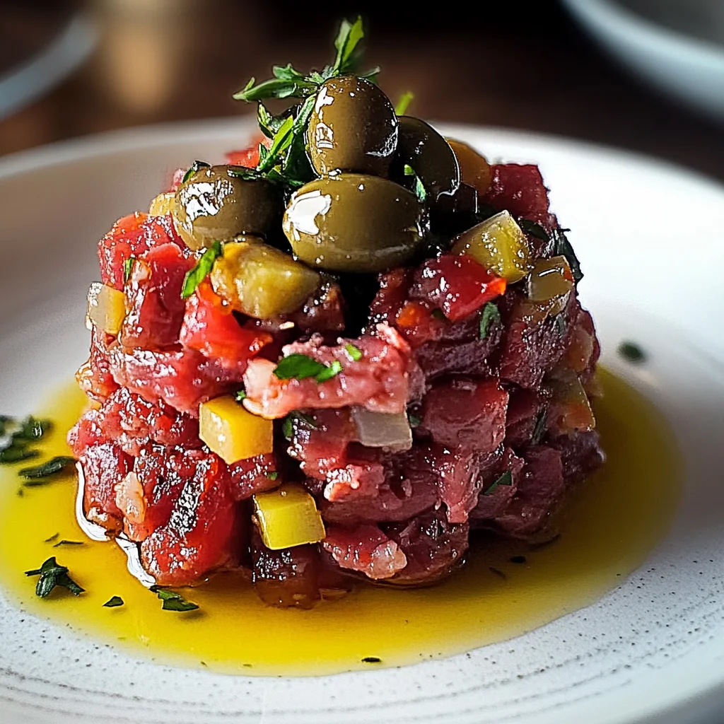 Tartare di manzo mediterranea