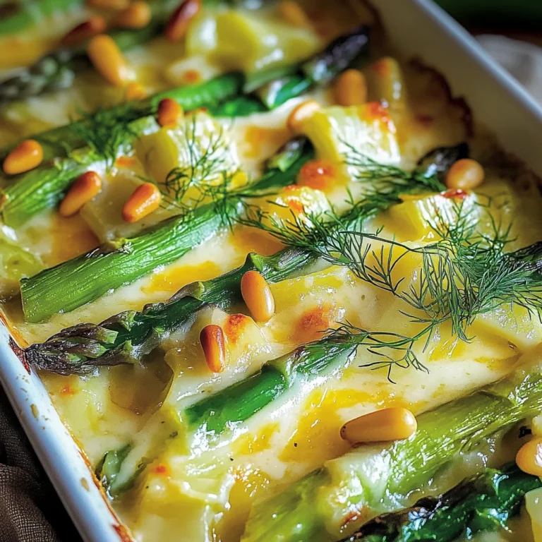 Teglia di asparagi e porri