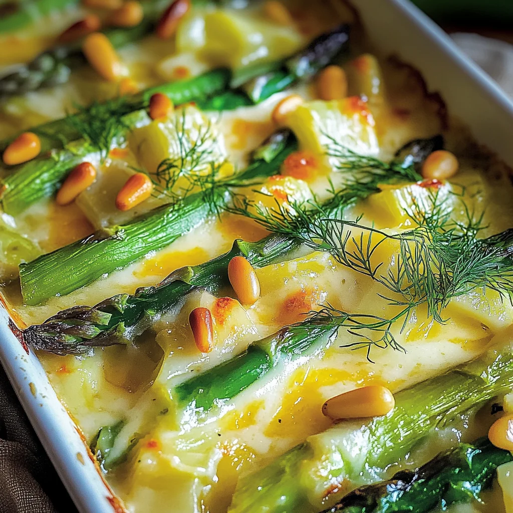 Teglia di asparagi e porri