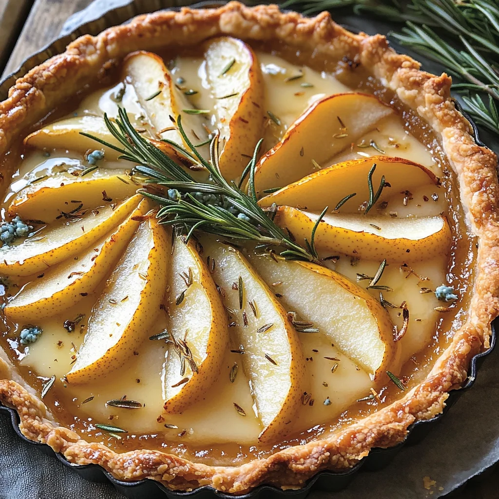 Torta salata formaggio e pere