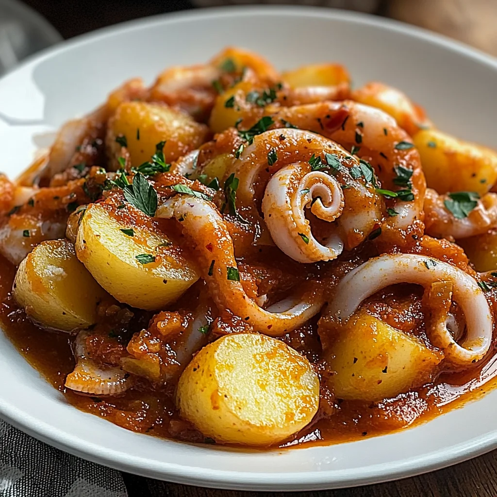 Totani e patate al sugo