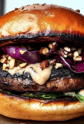 burger con funghi portobello radicchio