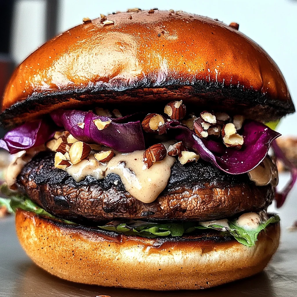burger con funghi portobello radicchio
