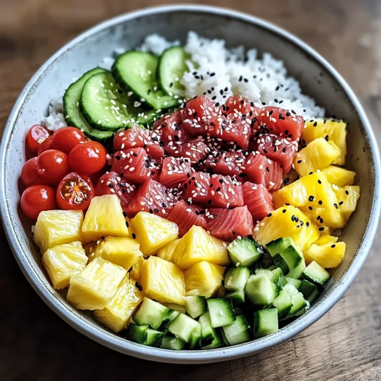 pokè tonno avocado ananas