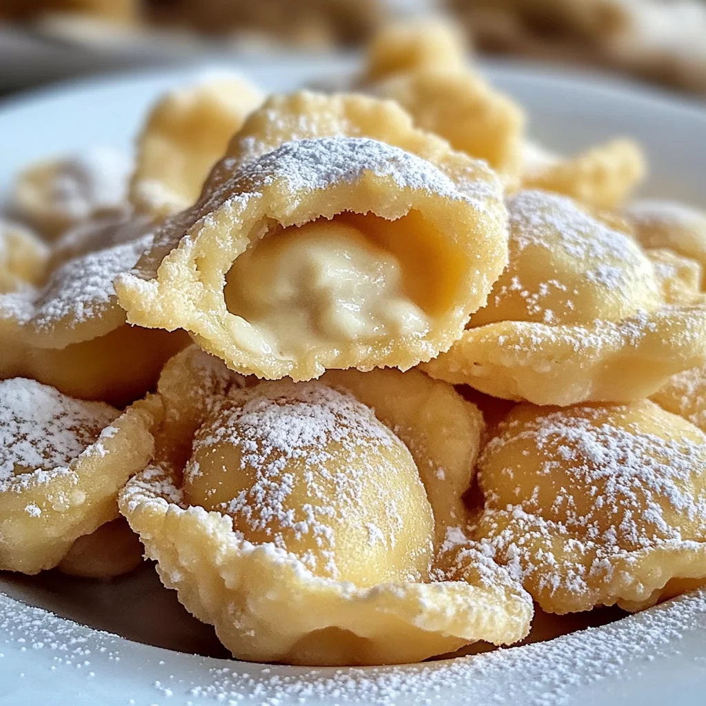 tortelli dolci con zabaione