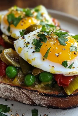 Bruschette con vignarola e uovo