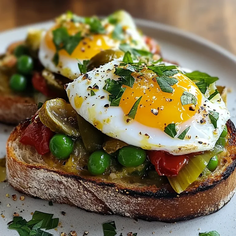 Bruschette con vignarola e uovo