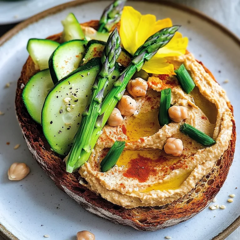 Bruschettona con hummus e verdure